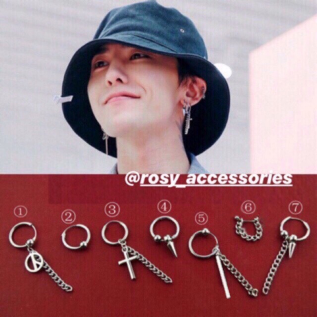 ROSY - KHUYÊN TAI TRÒN PHỐI XÍCH G-DRAGON BIGBANG