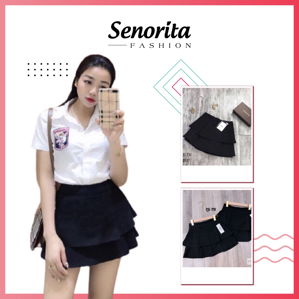 Chân Váy Xếp Ly Ngắn Xòe Sang Chảnh - Chân Váy Với Chất Liệu Vải Tuyết Mưa Co Dãn Senorita CV000