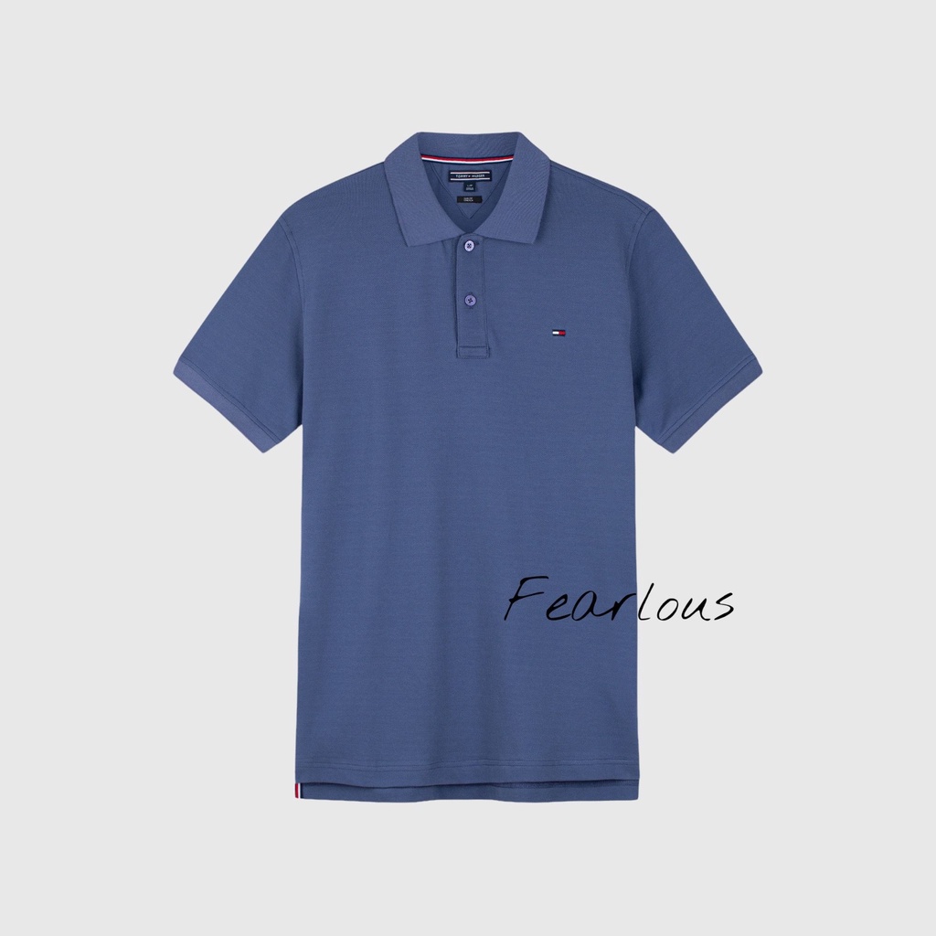CHÍNH HÃNG | ÁO POLO TOMMY HILFIGER SLIM FIT INDIGO BLUE | FEARLOUS.VN