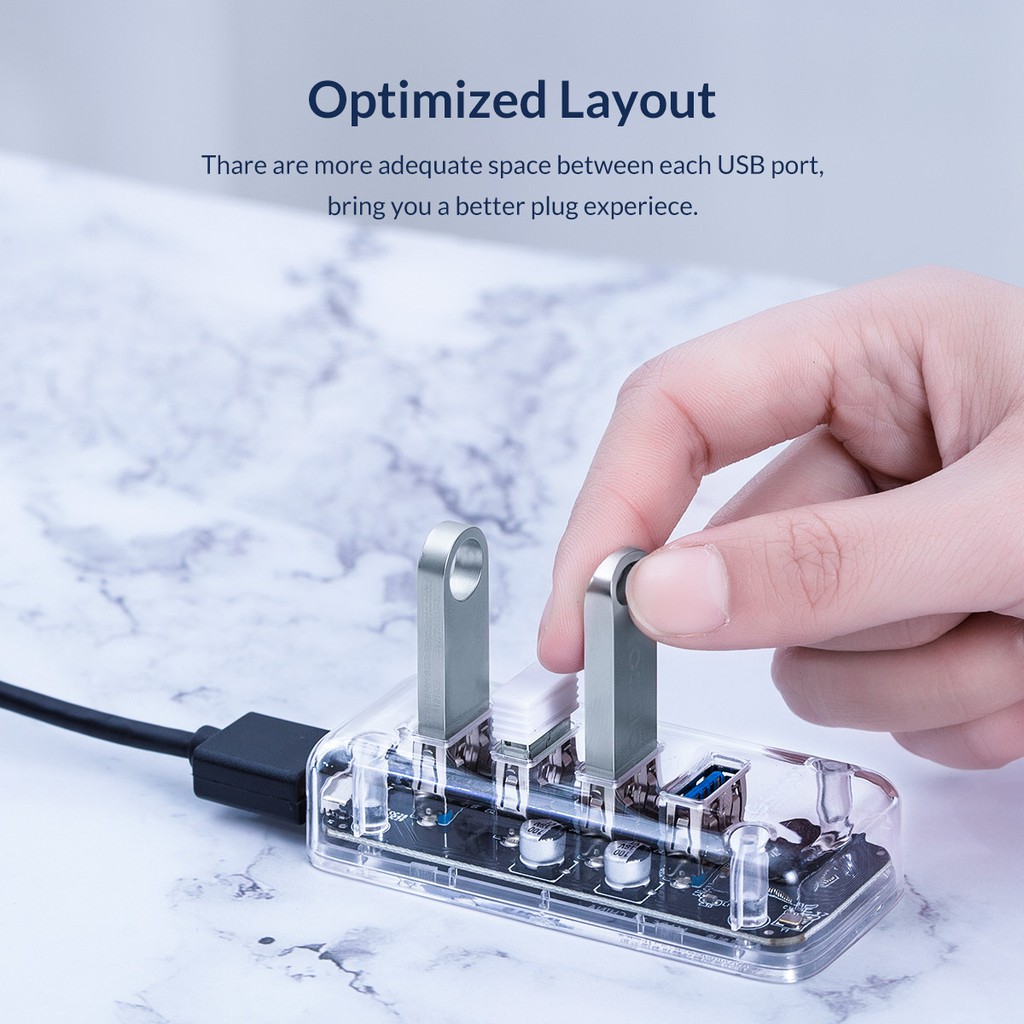 ORICO USB 3.0 HUB bên ngoài 7 cổng USB Splitter cho máy tính xách tay điện thoại máy tính bảng (F7U-U3)