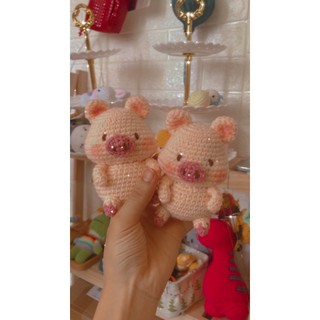 móc khóa heo ú nu bằng len handmade