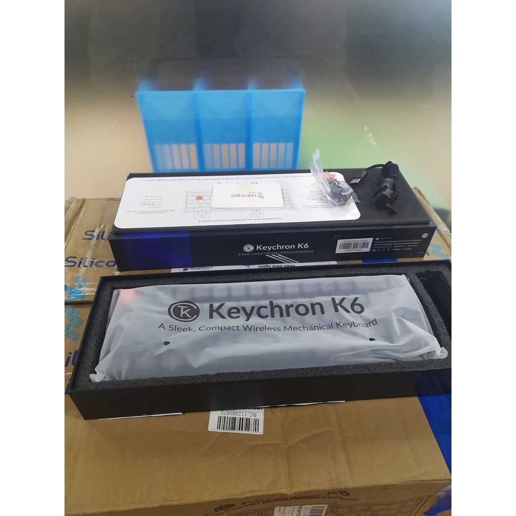 Keychron K6 - Bàn phím cơ Keychron K6 RGB wireless Nhôm Hotswap