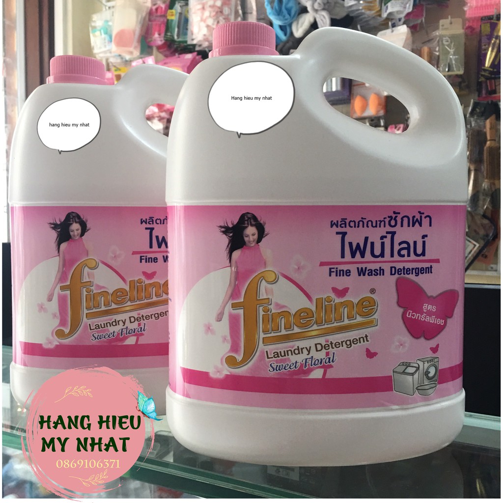 Nước giặt xả FineLine can 3000ml Thái Lan (màu hồng)