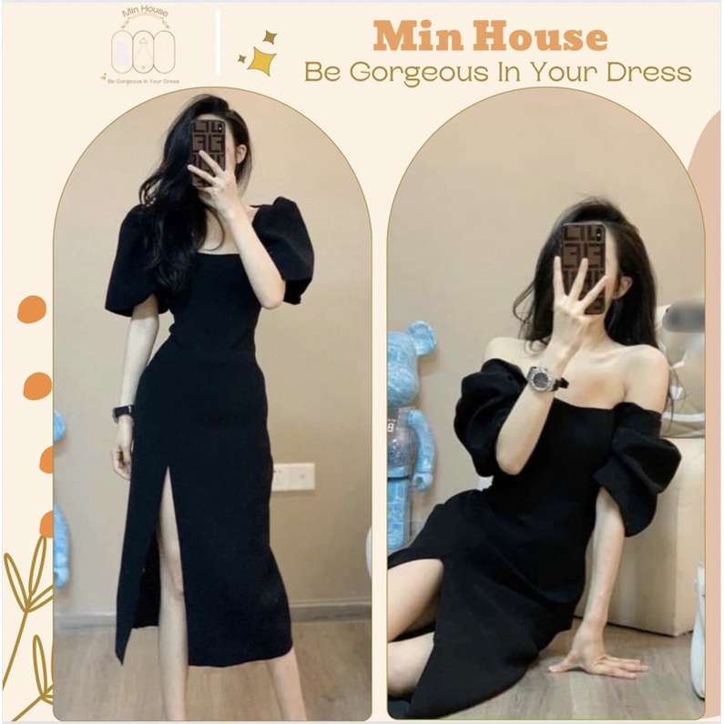 Váy đen sẻ tà dự tiệc sang chảnh-hàng cao cấp loại 1-đầm maxi sẻ tà du lịch biển mùa hè siêu xinh