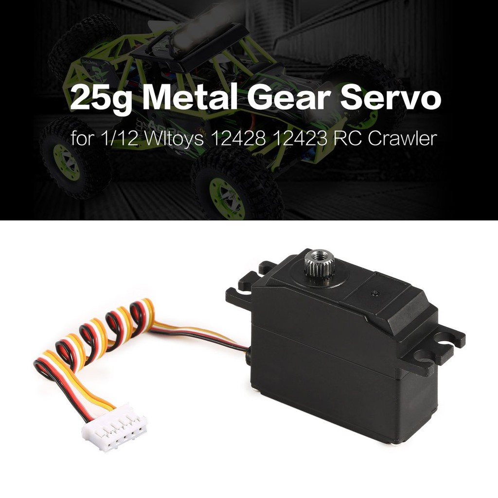 【điều khiển từ xa8/5】25g Metal Gear Servo Upgraded for 1/12 Wltoys 12428 12423 RC Car Truck Part