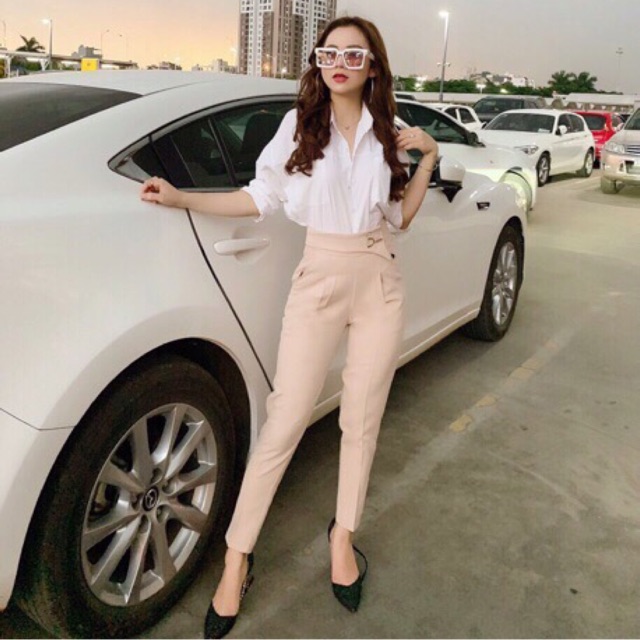 Quần tây baggy đai đá B