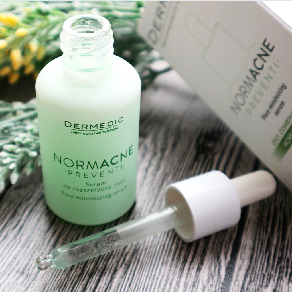 Serum kiềm dầu se khít lỗ chân lông cho da dầu mụn NORMACNE Widened Pores  Dermedic 30ml - Dermedic