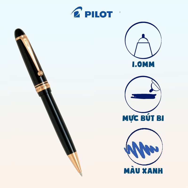 Bút ký cao cấp Pilot Custom 74 (Thân đen) BKK-1000R sang trong chuyên dùng cho doanh nhân