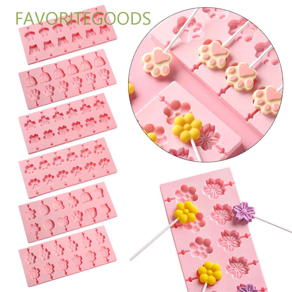 Khuôn silicone làm kẹo mút/ socola hình hoa/ động vật diy