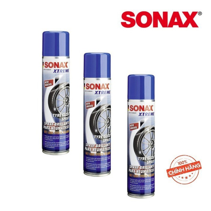 Chai xịt làm bóng và bảo dưỡng lốp xe ô tô thương hiệu cao cấp Sonax 235300 Dung tích 400 ml - HÀNG CHÍNH HÃNG