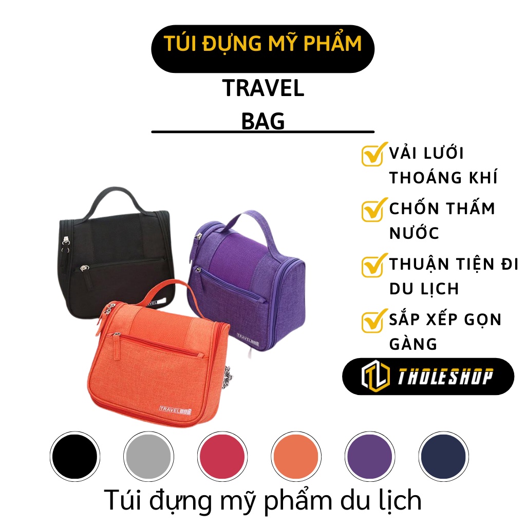 Túi Đựng Mỹ Phẩm - Túi Đựng Đồ Trang Điểm Du Lịch Đa Năng Có Móc Treo TravelBag 7919