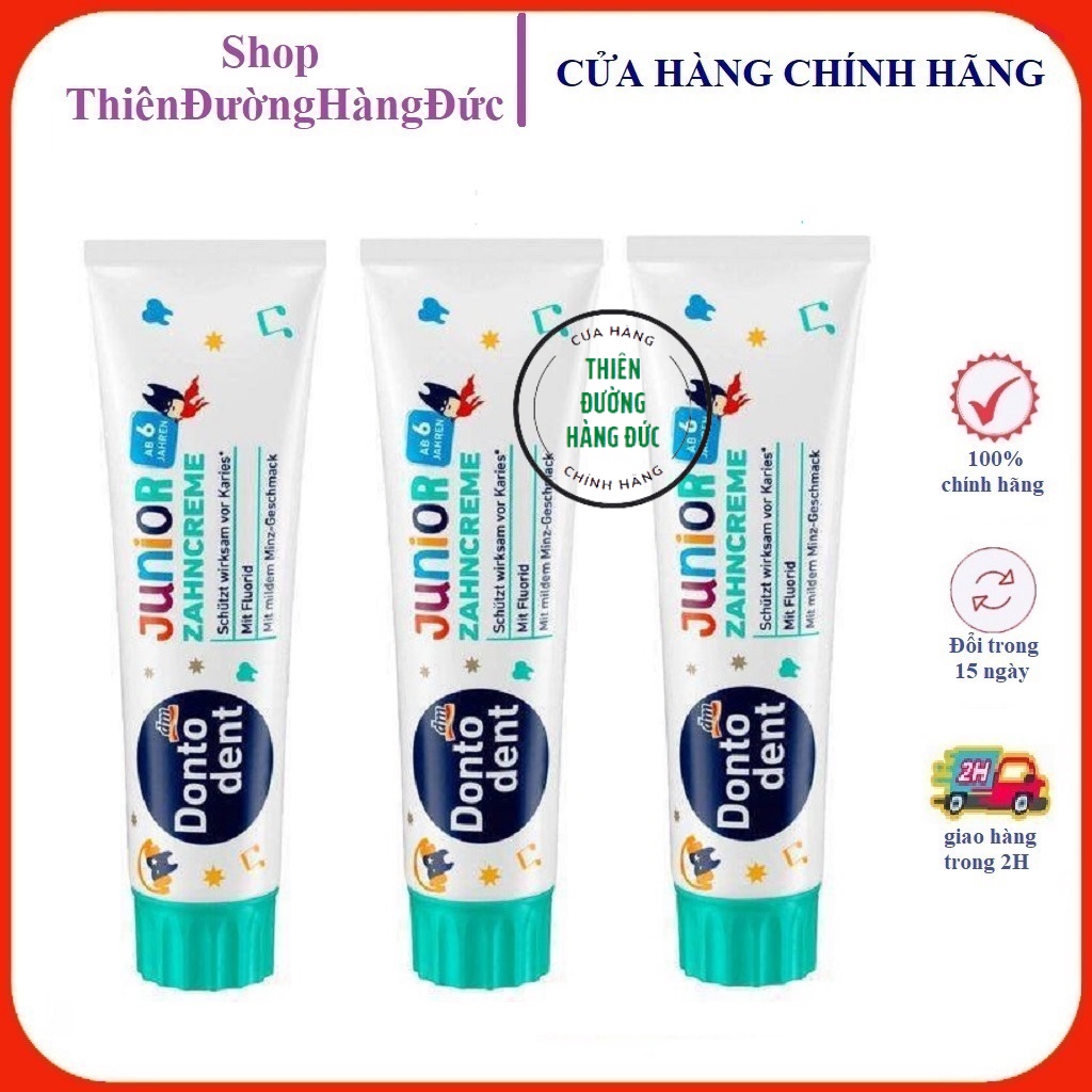 Kem đánh răng Dontodent Junior Đức 100ml cho trẻ từ 6 tuổi