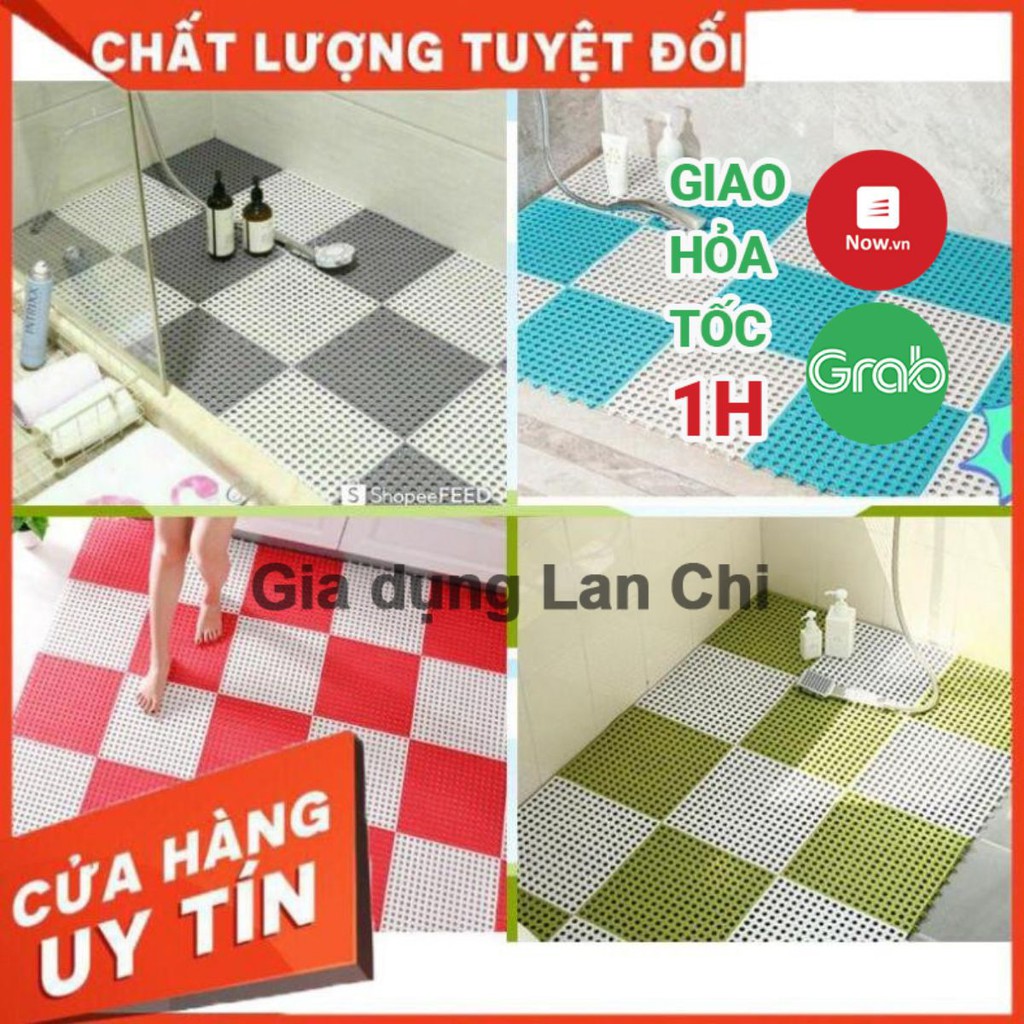 [Hàng loại 1] Thảm chống trơn nhà tắm, tấm thảm nhựa lắp ghép chống tượt nhà vệ sinh, bể bơi