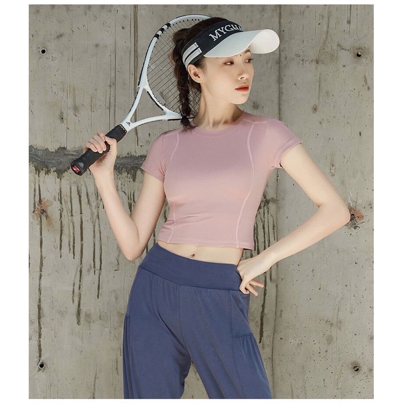 ÁO CROPTOP THUN LẠNH NQ - ÁO THỂ THAO NỮ