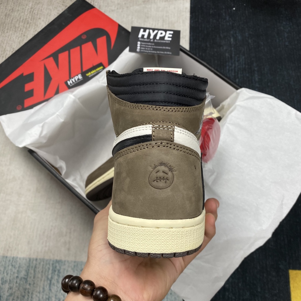 Giày sneaker Jordan 1 high x Travis Scott (Nâu/Đen) - Hype Sneaker | High quality