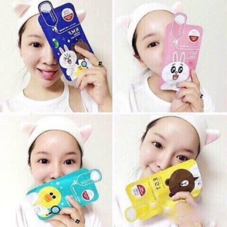 Hộp 10 mặt nạ gấu thỏ vịt mediheal line friends n.m.f aquaring ampoule mask