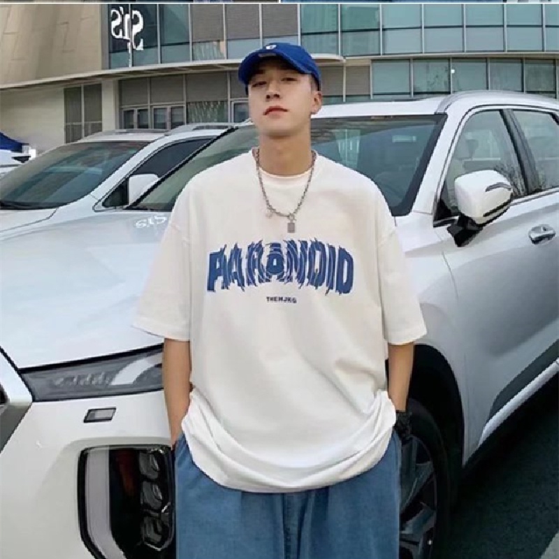 Áo Thun Tay Ngắn Dáng Rộng In Chữ Thời Trang Mùa Hè Cho Nam Size S-8XL