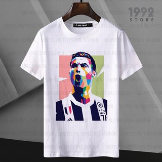 Áo thun bóng đá Cristiano Ronaldo Cr7 Pop Art ngắn tay