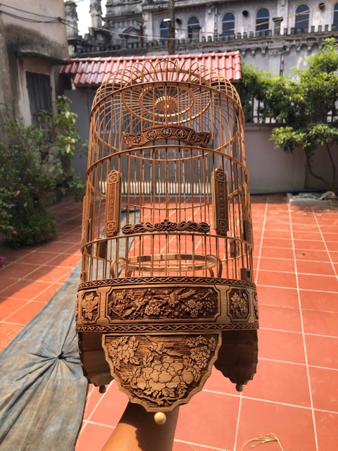 Lồng khuyên đục chim hoa laze