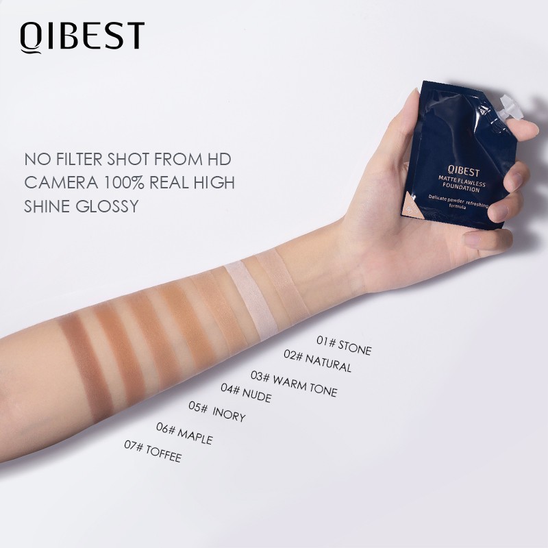 Kem nền QIBEST kềm dầu bền màu chống nước 7 màu tùy chọn 9.5g | BigBuy360 - bigbuy360.vn
