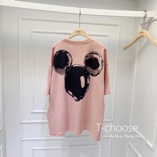 Áo Mickey hồng tay lỡ sỉ