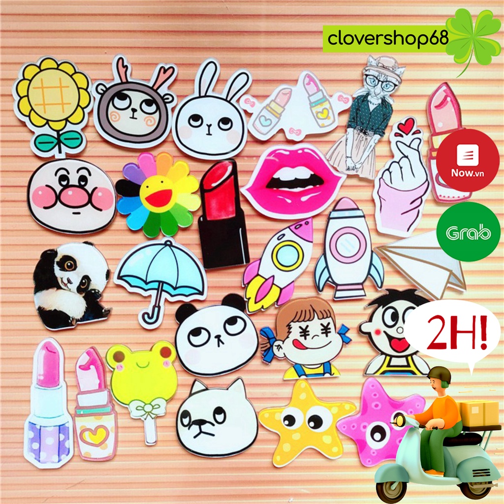 Huy Hiệu/ Ghim Cài Áo, Balo, Túi Xách Hoạt Hình Siêu Dễ Thương Clovershop68