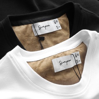 Áo thun Tshirt phối da lộn- T018