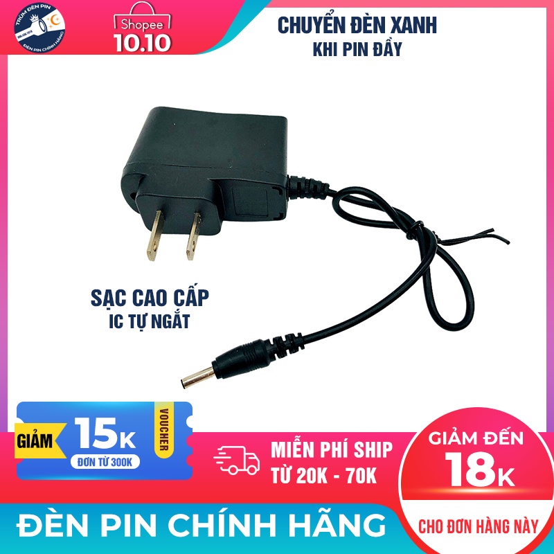 Sạc đèn pin đội đầu chân tròn 4.2V