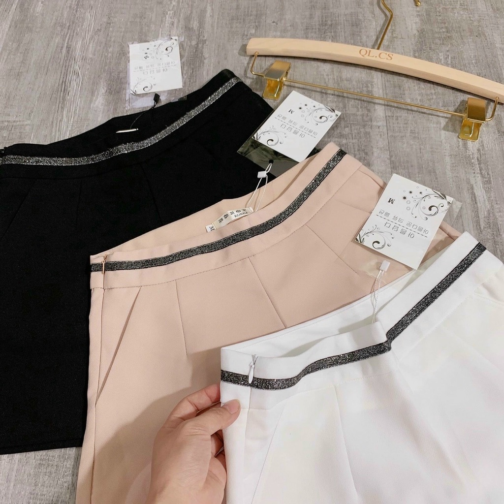 Quần đùi nữ đai nhũ 3 màu - Quần soóc nữ cạp cao co giãn tốt - Chan Chan Store | BigBuy360 - bigbuy360.vn