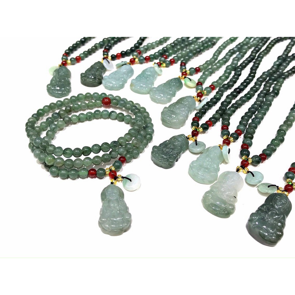 Vòng tay đá Ngoc Cam Thach mix Phật Di Lặc và Đồng Điếu thiên nhiên quấn 3 vòng tay VT150 - Hợp tất cả các mệnh