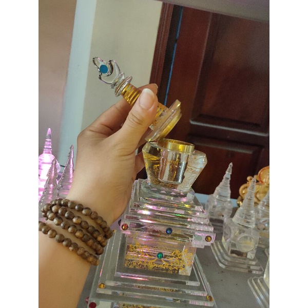 Tháp xá lợi pha lê 25cm