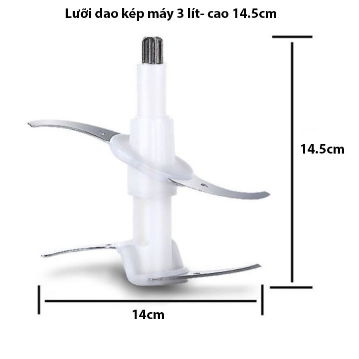 Lưỡi dao kép thay thế cho máy xay thịt, xay thực phẩm 2L-3L-6L công suất 300W-1200W