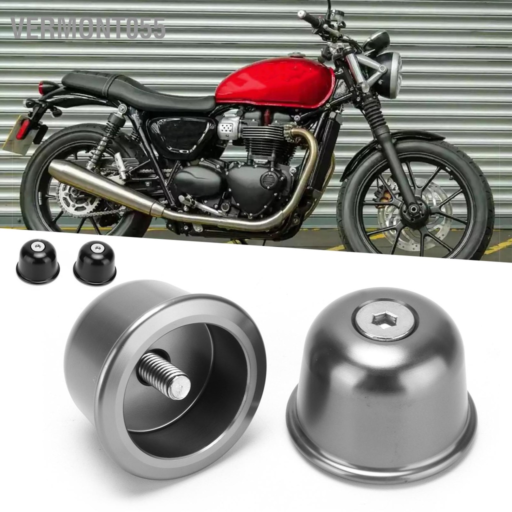 Có thể bán buôn Tay lái xe máy Nắp cuối bằng hợp kim nhôm CNC thay thế cho Triumph Street Twin / Bonneville Scrambler 1200XC Vermont055 Hàng giao ngay