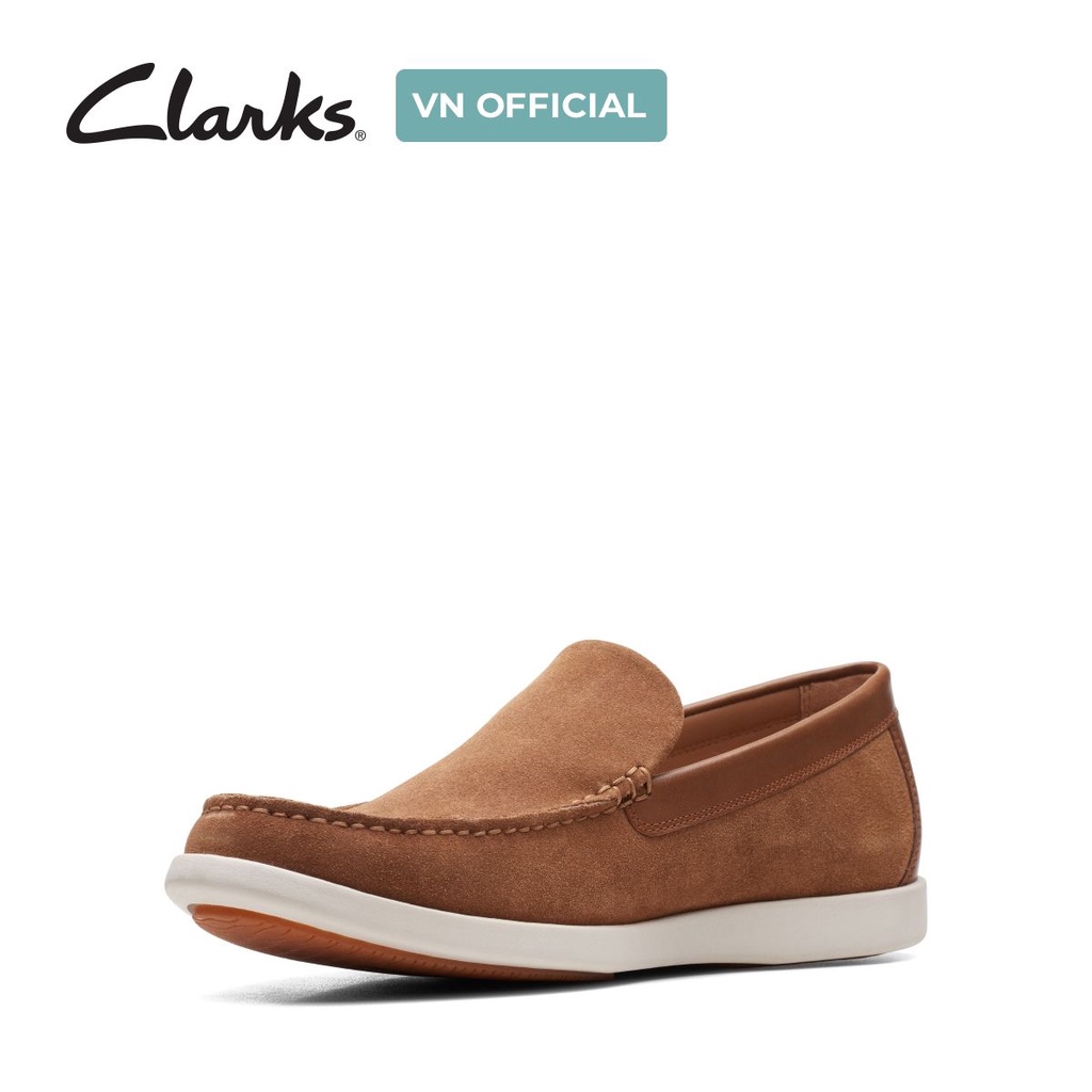 Giày Lười Nam CLARKS Ferius Creek Màu Nâu