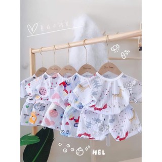 Bộ cotton giấy cho bé size 3-15kg siêu đẹp