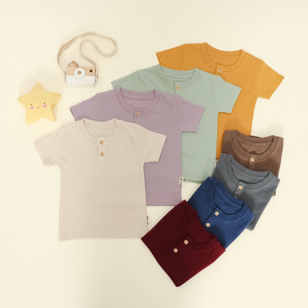 Nice Kids Unisex T-Shirt Button (1-4 Tuổi)