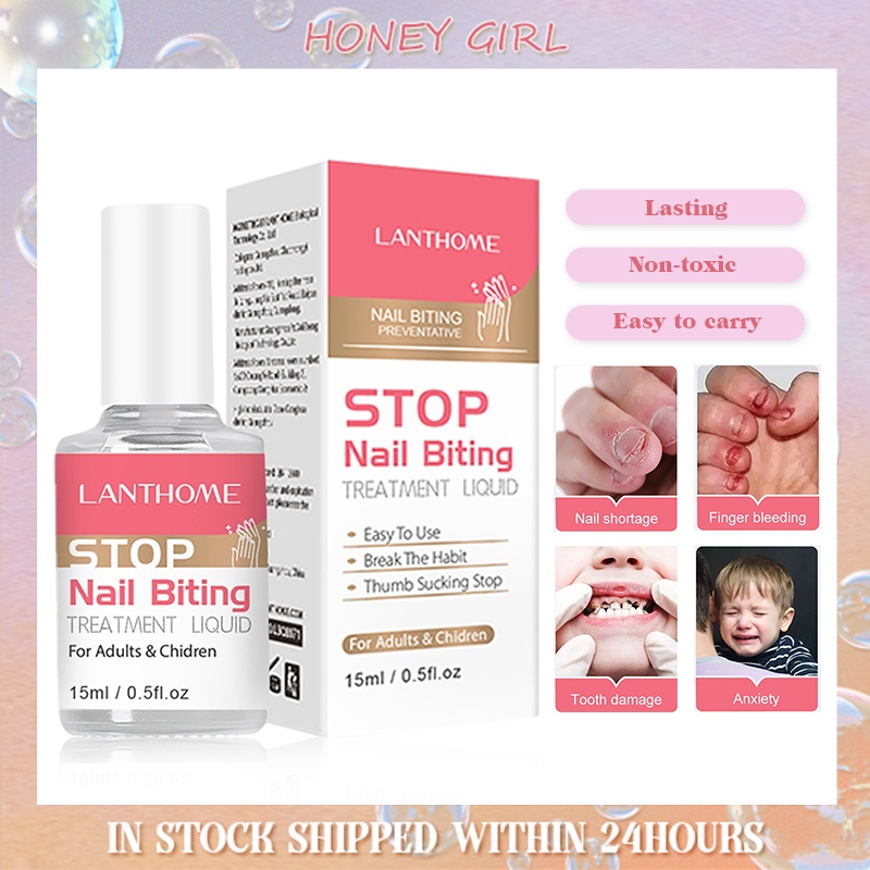 Lianbin Dung Dịch Dưỡng Móng 15ml 24 Tiếng Chống Cắn Tiện Dụng Cho Bé♕