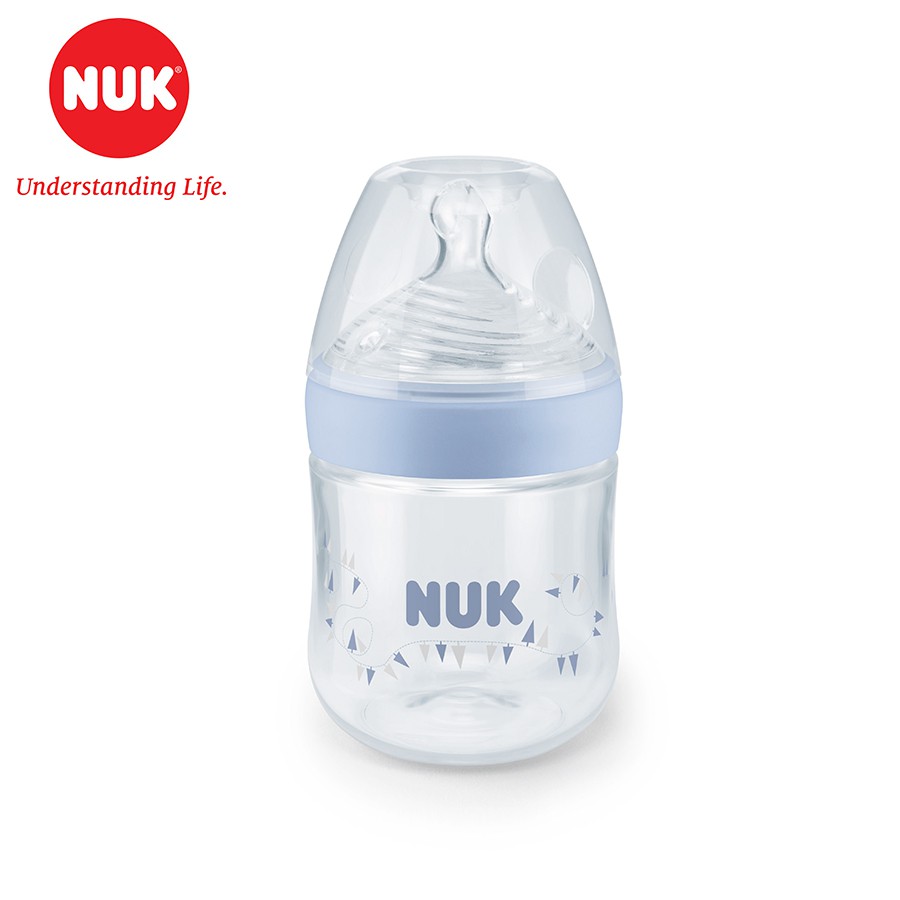 [Mã LT50 giảm 50k đơn 250k] Bình sữa NUK Nature Sense nhựa PP núm ti Silicone (150ml , 260ml)