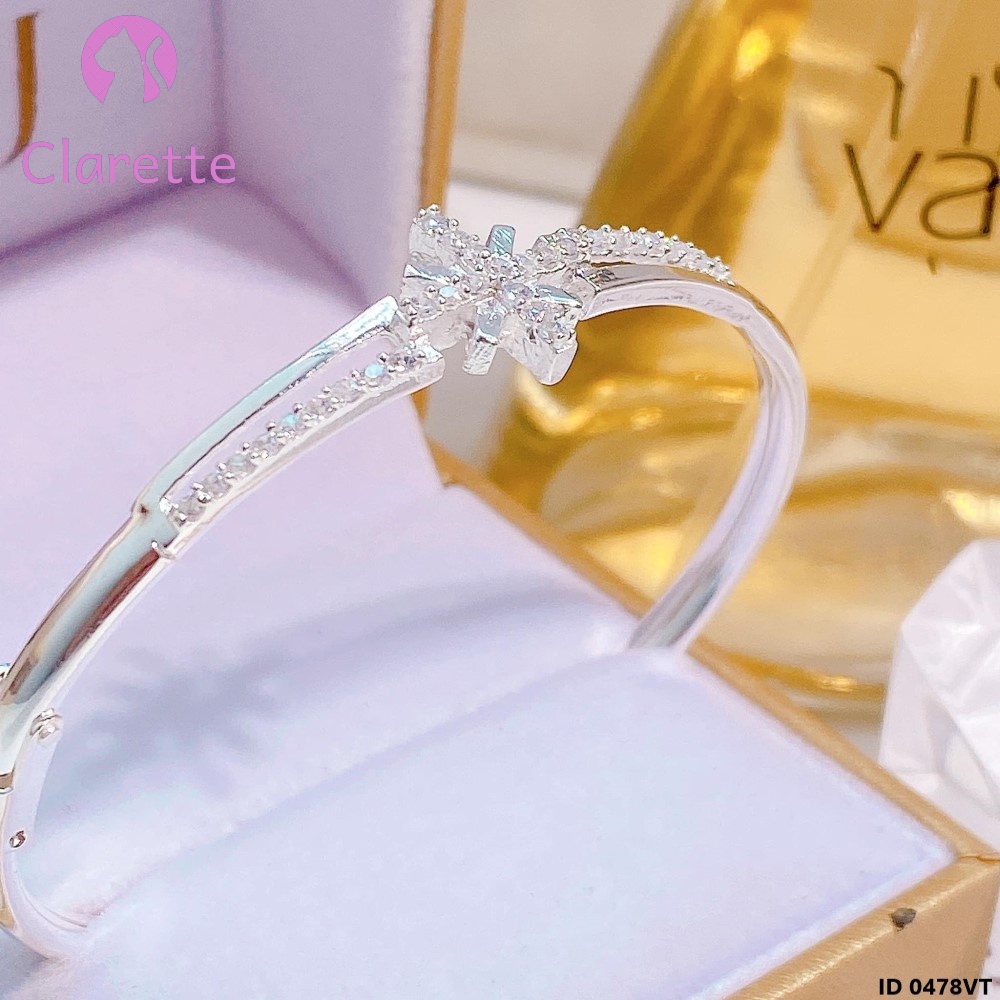 Vòng tay bạc hình tám cánh Clarette 0478VT