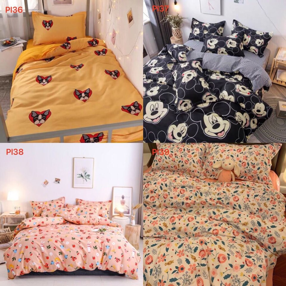 Bộ Vỏ Chăn Ga Gối Cotton Poly Nhập Khẩu Mới Nhất(Chat Chọn Mẫu) - Hàng uy tín