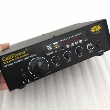 Amply Karaoke mini AC / DC 12V bluetooth / USB / thẻ SD / Radio CALIFLOWER BX727