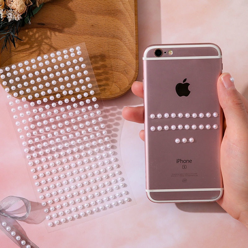 Miếng dán trang trí điện thoại đính đá ngọc trai ba chiều sáng tạo ackkw19.my11.10 | BigBuy360 - bigbuy360.vn