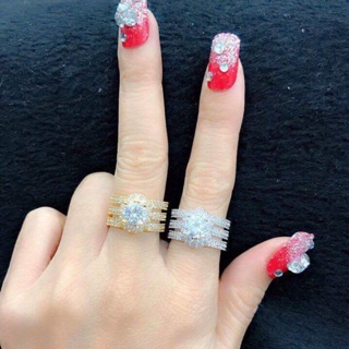Nhẫn xi vàng 18k và bạch kim cao cấp B54 Phát Lộc