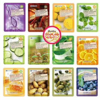 [SALE KHÔ MÁU  ] COMBO 5 MIẾNG MẶT NẠ DƯỠNG DA 3D FOODAHOLIC NATURAL ESSENCE MASK