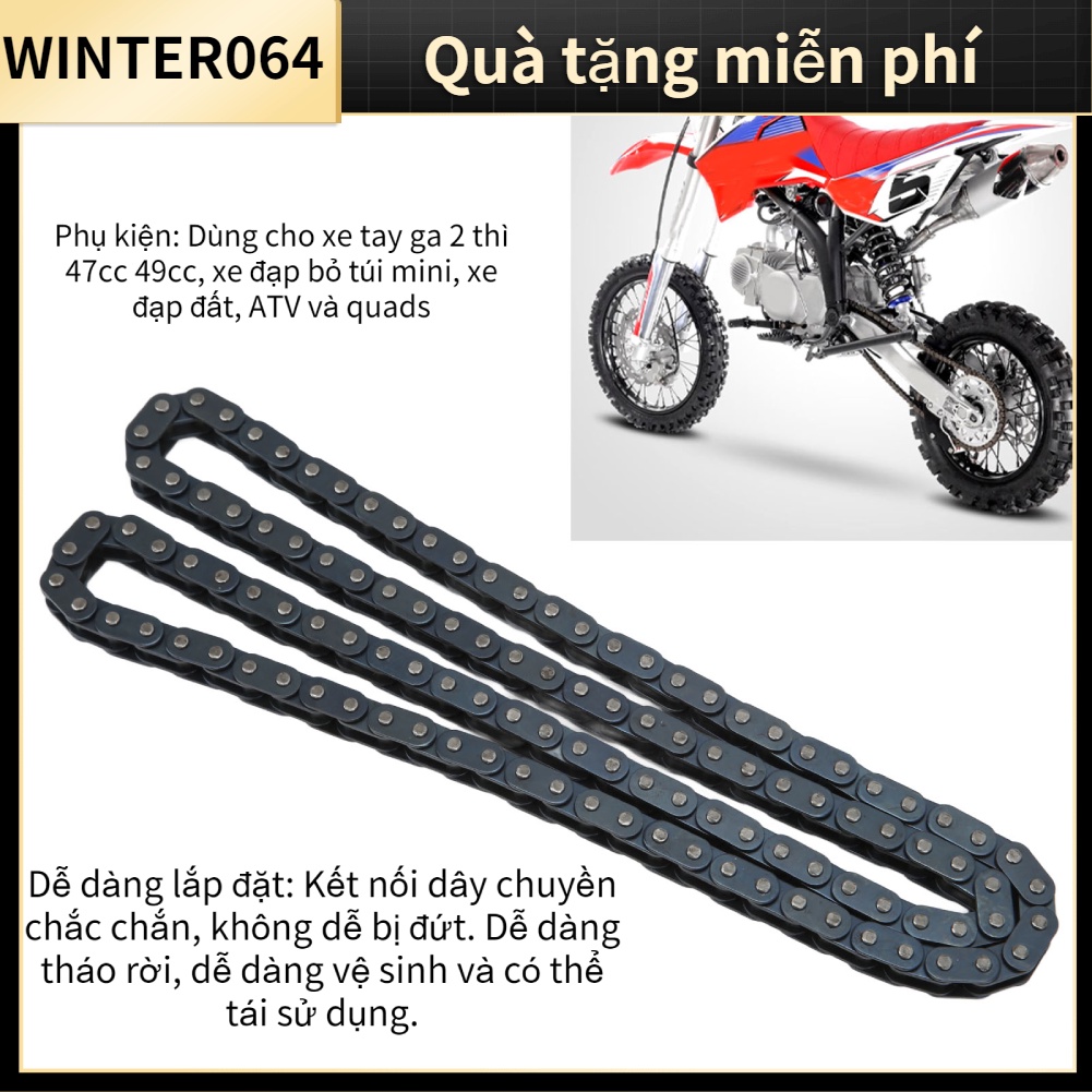 T8F 116 Liên kết Nhông xích cho Xe tay ga 47cc 49cc 2 thì Xe đạp nhỏ bỏ túi ATVs Quads Winter064