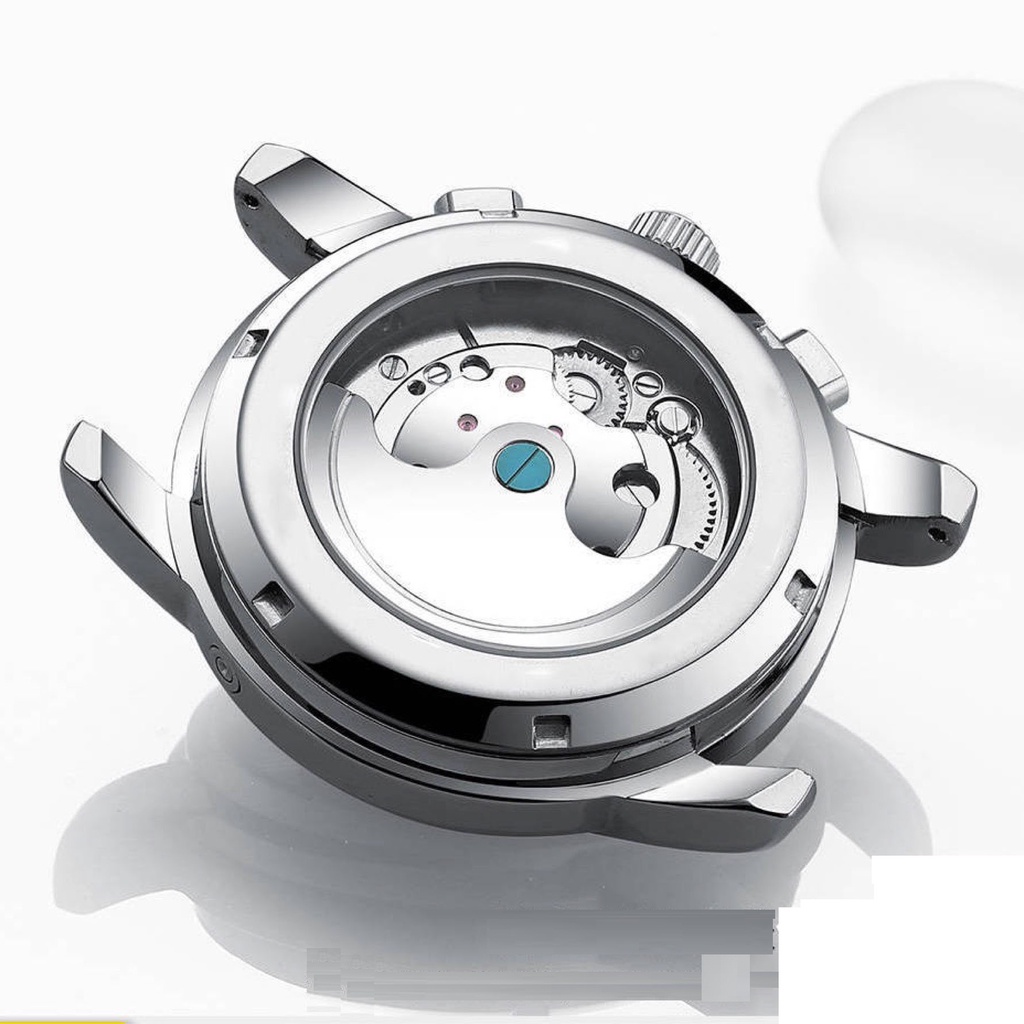 Đồng Hồ Cơ Nam AOKULASIC AUTOMATIC Dây Thép Đúc Đặc Khóa Bướm Kính Tráng Saphia Chạy Lịch Tháng, Ngày, Thứ Cao Cấp AOK79