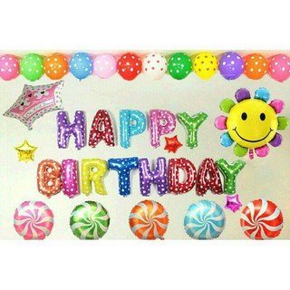 Sét bóng sinh nhật HAPPY BIRTHDAY
