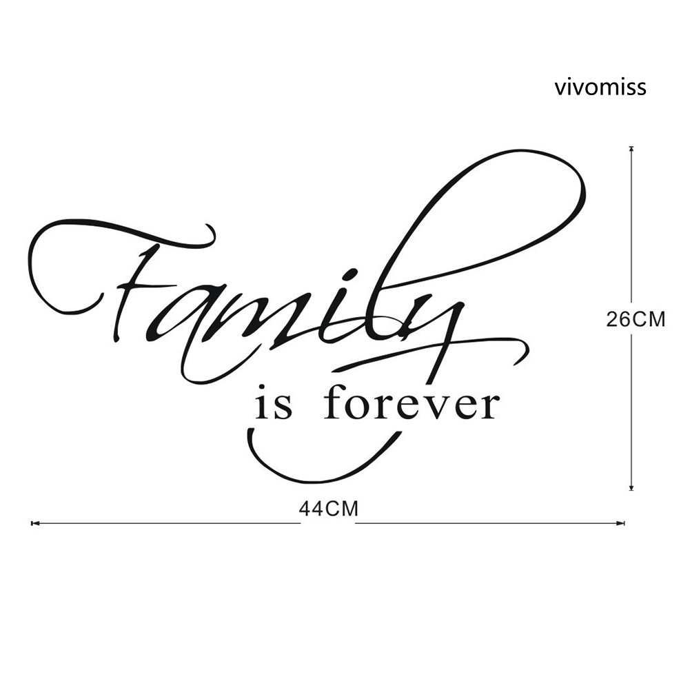 Sticker Chữ Family Is Forever Dán Tường Trang Trí
