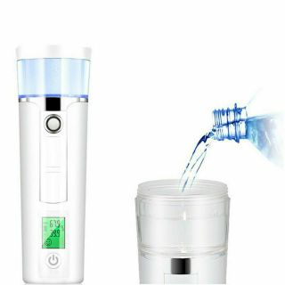 Máy xông mặt nano mini xịt khoáng, đo độ ẩm da, xông mặt nano, dưỡng da cao cấp