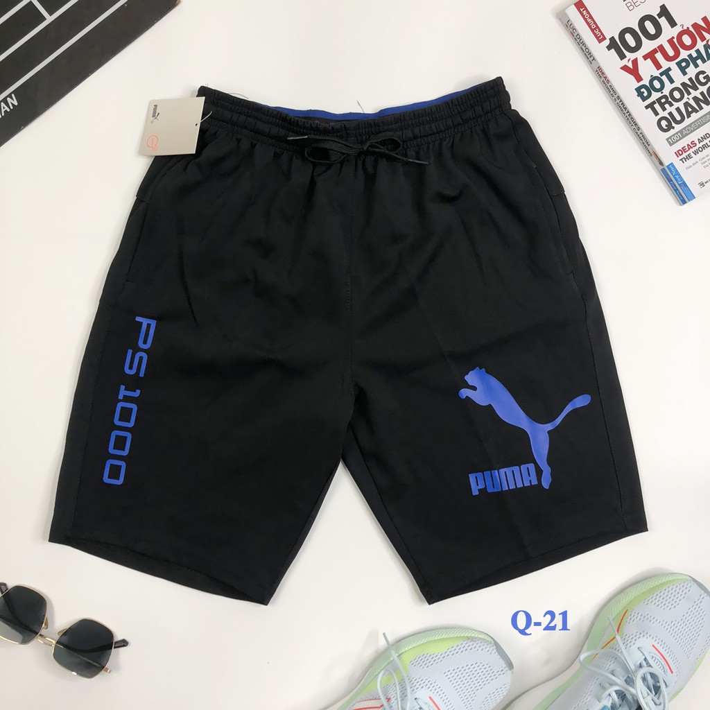 Quần short nam thun thể thao ngắn Puma Q21 quần đùi nam đẹp sọt nam lưng thun cao cấp có size lớn cho người mập big size